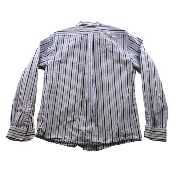 Brooks Brothers Mens Shirt Medium Pinstriped Long Sleeve Button Down Blue White - Picture 2 of 12